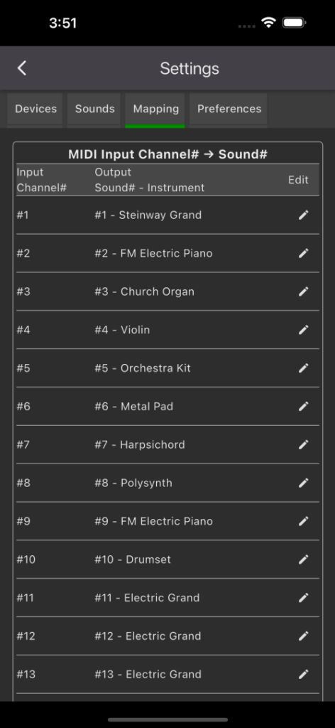 MusicKeyRoll の音色選択画面