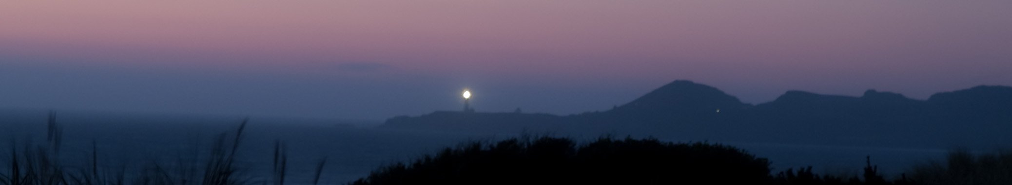 Moonlit mountain landscape