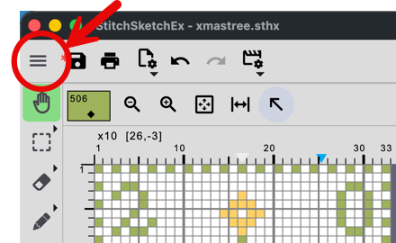 Application menu button