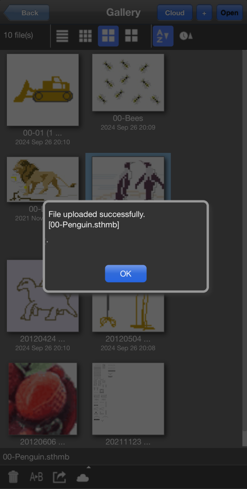 Upload completed